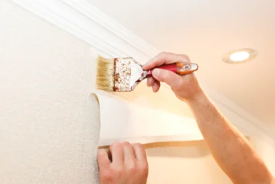 Pose de papier peint à Condorcet — revêtements muraux et toiles de verre